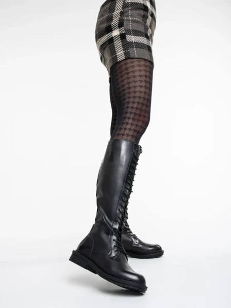 Cizme dama negre din piele ecologica Nafiset