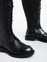 Cizme dama negre din piele ecologica Nafiset