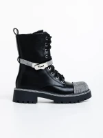 Ghete dama negre din piele ecologica Inesa