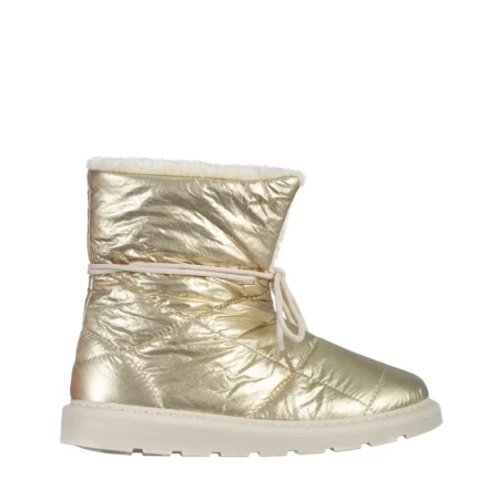 Cizme dama impermeabile aurii din material textil Anselma