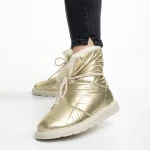 Cizme dama impermeabile aurii din material textil Anselma