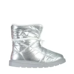 Cizme dama impermeabile argintii din material textil Anselma