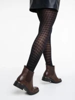 Botine dama maro inchis din piele ecologica Vitaliya