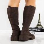 Cizme dama maro  din material textil  Desmi