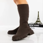 Cizme dama maro  din material textil  Desmi