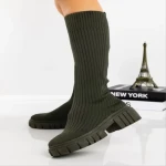 Cizme dama verzi  din material textil  Desmi