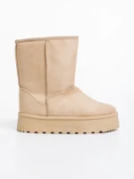 Cizme dama bej din material textil Peigi