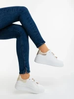 Pantofi sport dama aurii din piele ecologica Lorimar