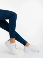 Pantofi sport dama aurii din piele ecologica Lorimar