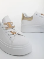 Pantofi sport dama aurii din piele ecologica Lorimar