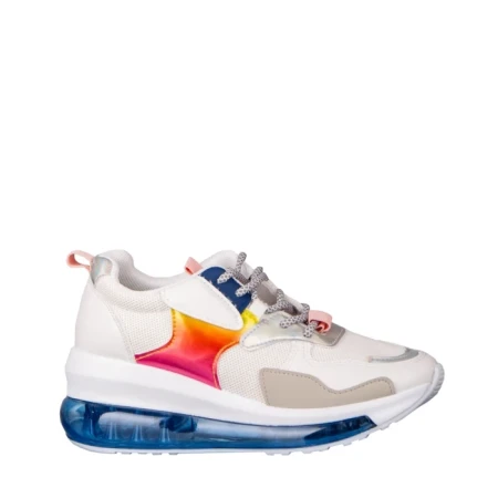 Pantofi sport dama albastri din piele ecologica si material textil Tursa