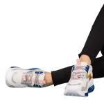 Pantofi sport dama albastri din piele ecologica si material textil Tursa
