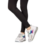 Pantofi sport dama albi din piele ecologica si material textil Tursa