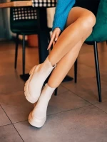 Ghete dama bej din piele ecologica Adeliza