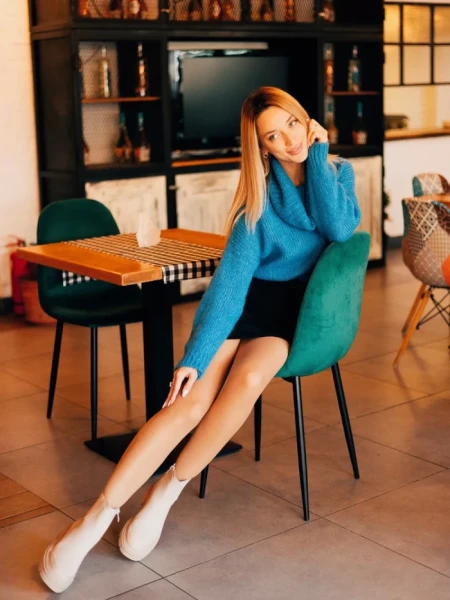 Ghete dama bej din piele ecologica Adeliza