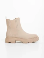 Ghete dama bej din piele ecologica Adeliza