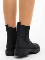 Ghete dama negre din piele ecologica Adeliza