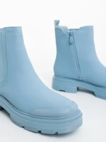 Ghete dama albastre din piele ecologica Adeliza