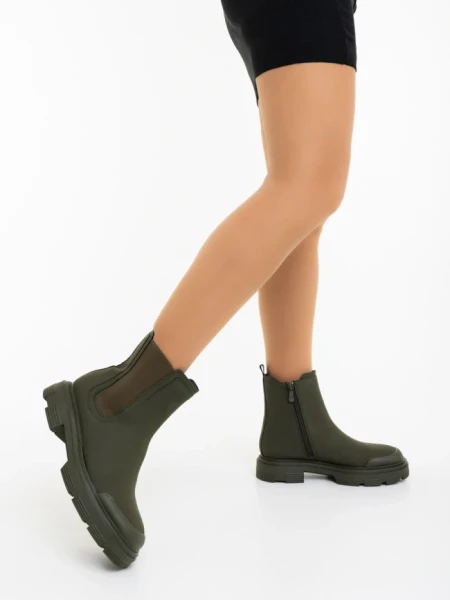 Ghete dama verzi din piele ecologica Adeliza