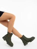 Ghete dama verzi din piele ecologica Adeliza