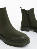 Ghete dama verzi din piele ecologica Adeliza