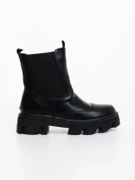 Ghete dama negre din piele ecologica Lilana