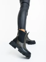 Ghete dama verzi din piele ecologica Lilana