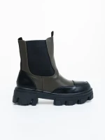 Ghete dama verzi din piele ecologica Lilana