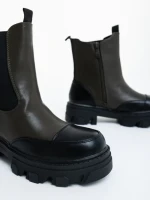 Ghete dama verzi din piele ecologica Lilana