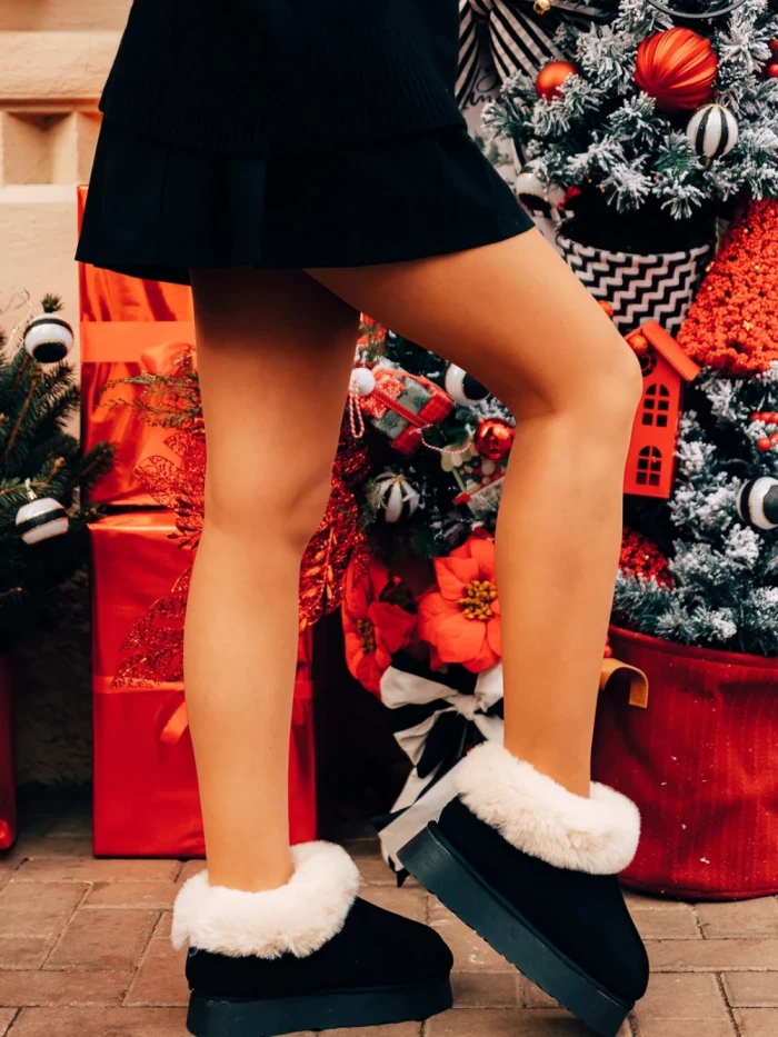 Papuci dama negri din material textil Astria