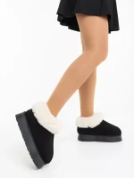 Papuci dama negri din material textil Astria