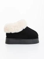 Papuci dama negri din material textil Astria