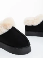 Papuci dama negri din material textil Astria