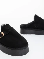 Papuci dama negri din material textil Sorella