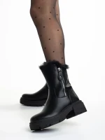 Ghete dama negre din piele ecologica Pallie