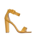 Sandale dama galbene din piele ecologica Audrina