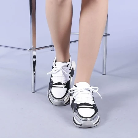 Pantofi sport dama Ramya albi