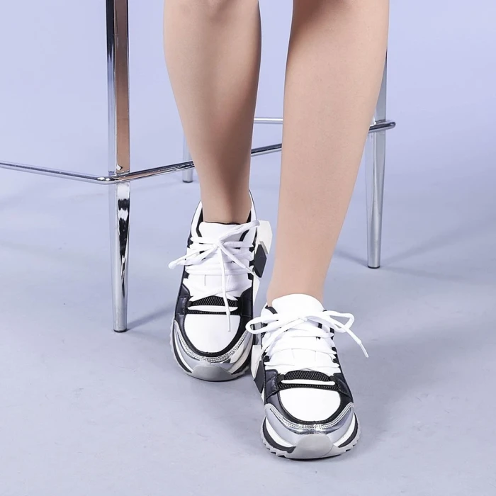 Pantofi sport dama Ramya albi