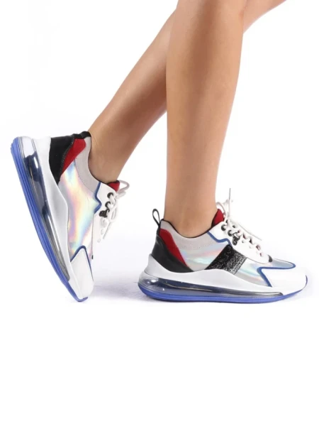 Pantofi sport dama Tamina alb cu albastru