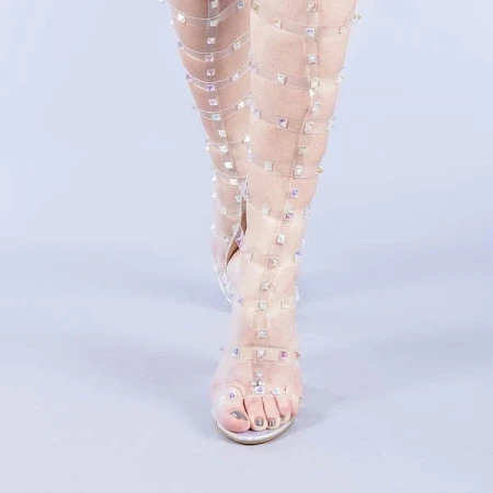 Sandale dama Charlotte argintii