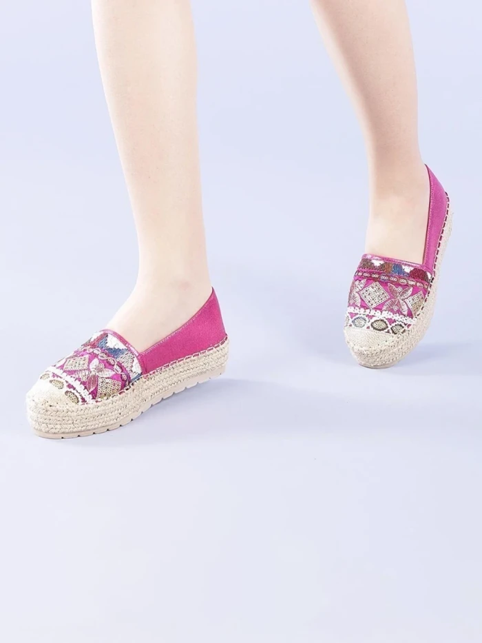 Espadrile dama Natasa roz