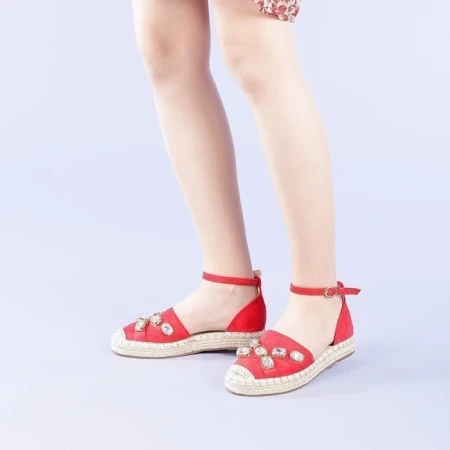 Espadrile dama Raluca rosii