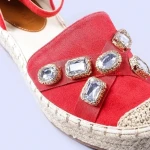 Espadrile dama Raluca rosii
