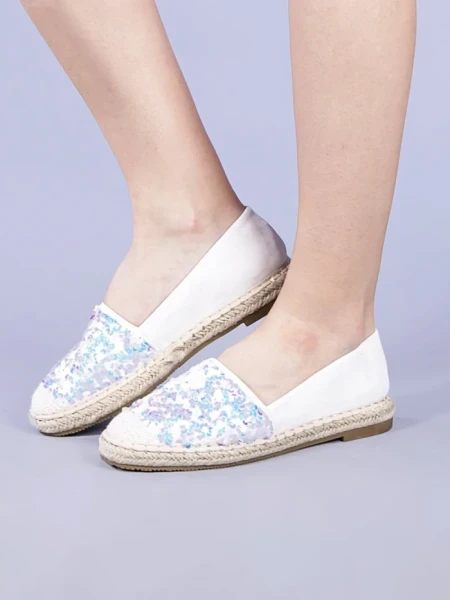 Espadrile dama Chapa albe