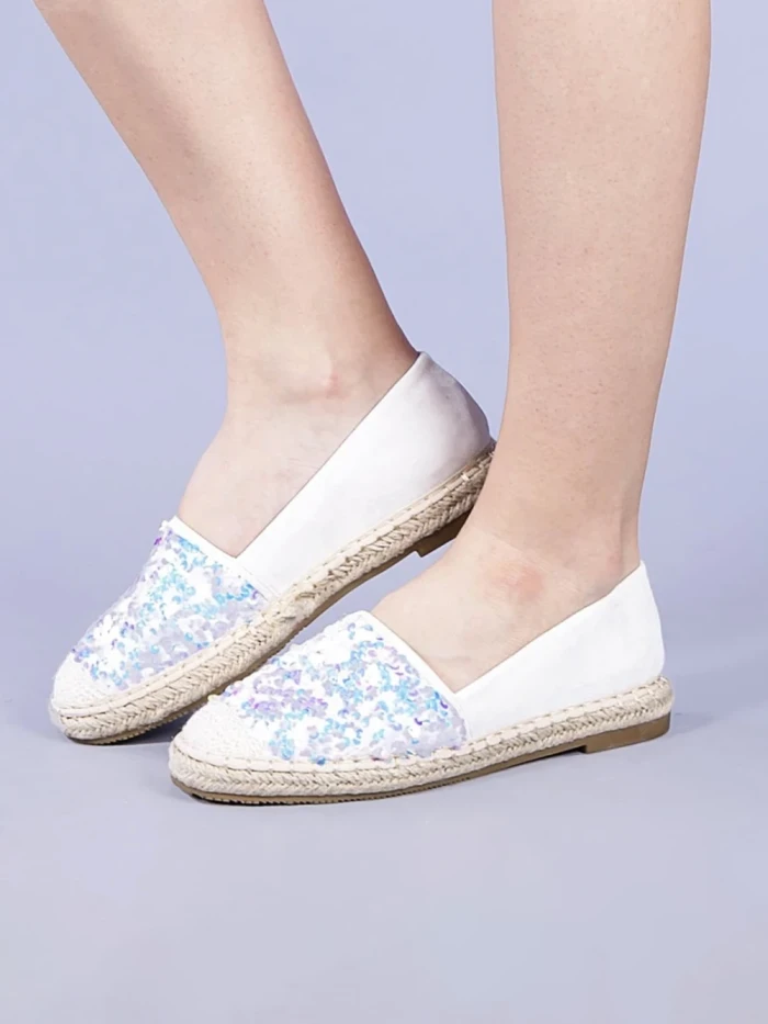 Espadrile dama Chapa albe