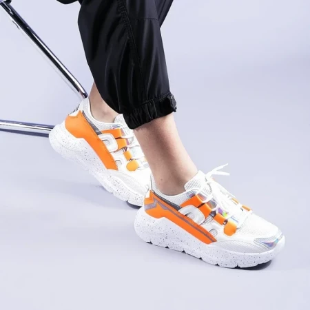 Pantofi sport dama Leila portocalii
