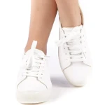 Pantofi sport dama Pompilia alb cu galben
