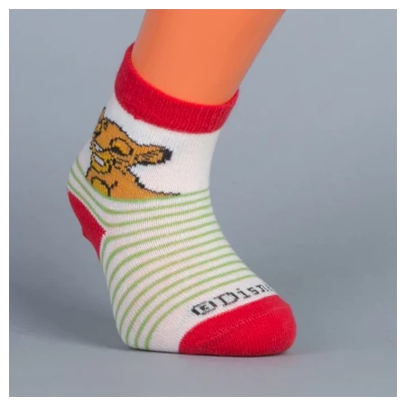 Set 2 perechi sosete baieti Lion alb cu bleu si alb cu rosu