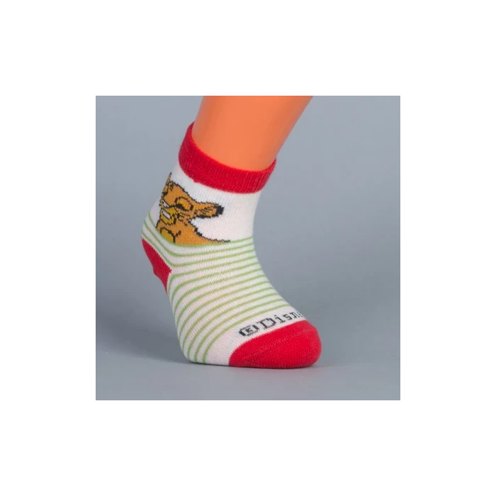 Set 2 perechi sosete baieti Lion alb cu bleu si alb cu rosu