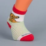 Set 2 perechi sosete baieti Lion alb cu bleu si alb cu rosu